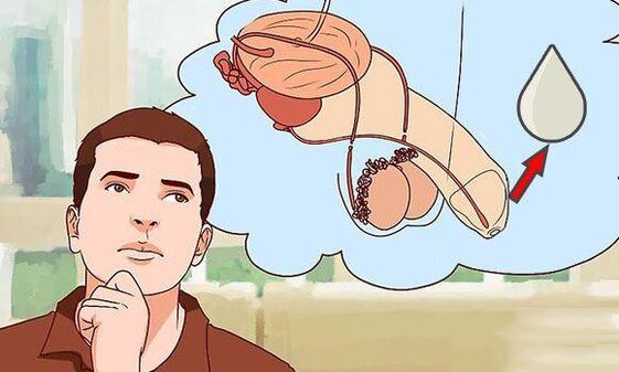discharge in men when it is excited