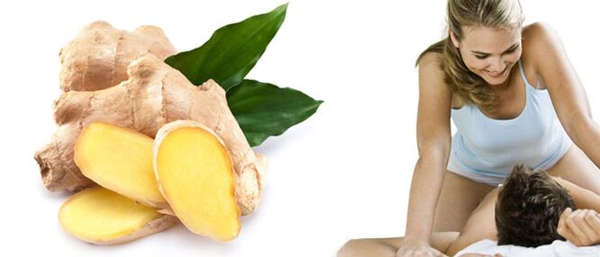 The advantages of the ginger root for male power